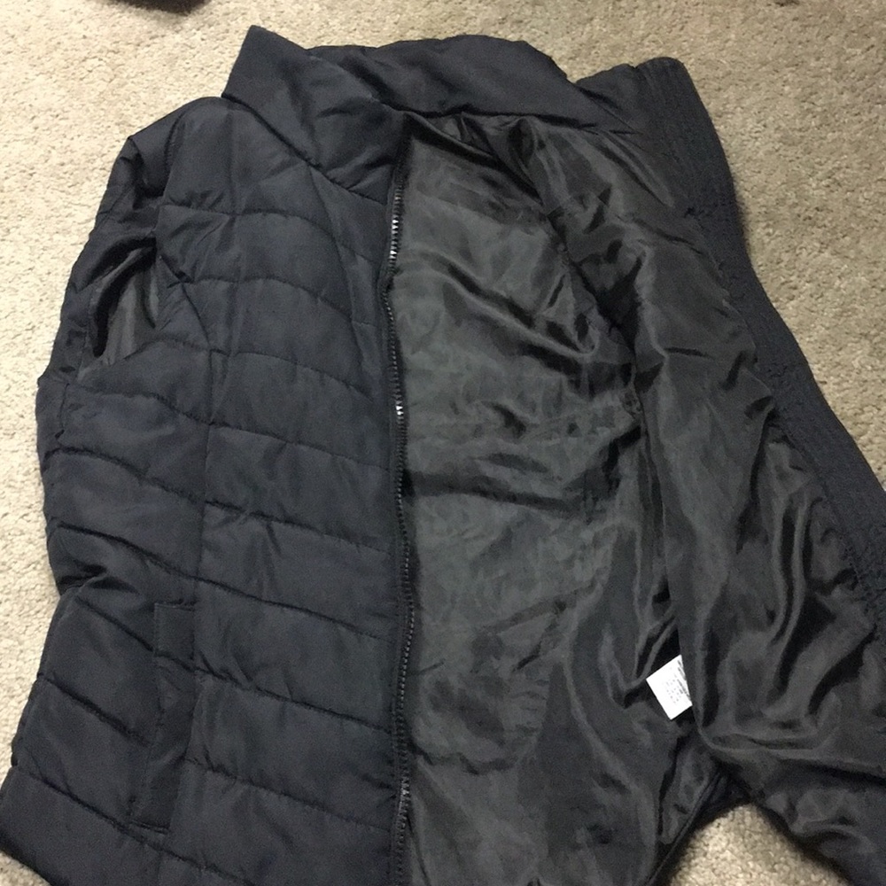 Plain black winter vest